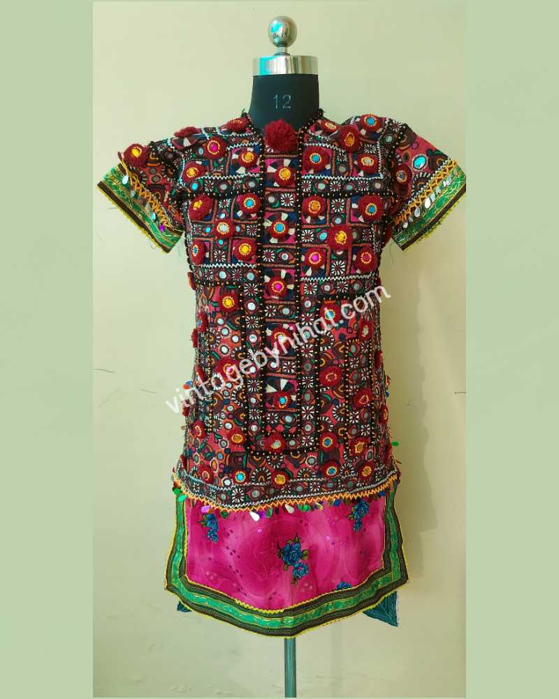 Banjara Tunic Dress Made By The Meghwal Nomadic Tribe From Kutch, Gujarat 
